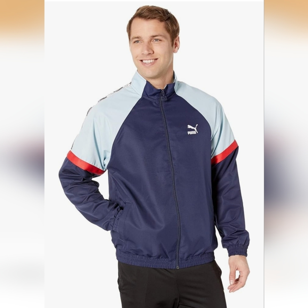 PUMA Men's XTG Woven Windbreaker Jacket Retro-inspired 90s Vibe Sz M Colorblock